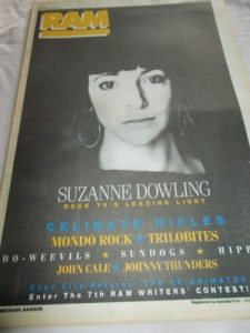 Rockarena host Suzanne Dowling on the cover of RAM.